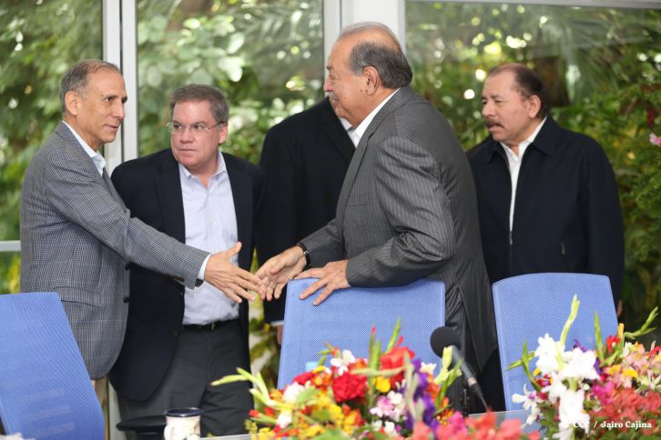 Presidente Daniel y Compañera Rosario sostienen encuentro con el empresario mexicano Carlos Slim