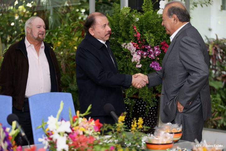 Presidente Daniel y Compañera Rosario sostienen encuentro con el empresario mexicano Carlos Slim