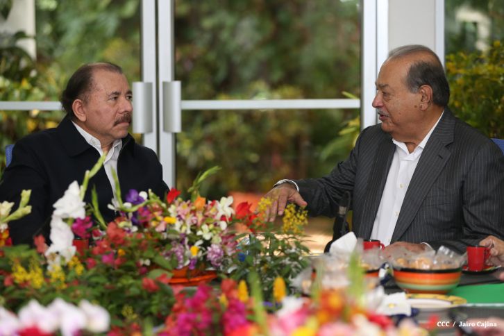 Presidente Daniel y Compañera Rosario sostienen encuentro con el empresario mexicano Carlos Slim