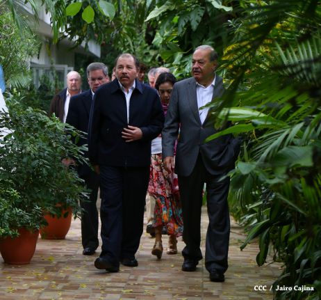 Presidente Daniel y Compañera Rosario sostienen encuentro con el empresario mexicano Carlos Slim