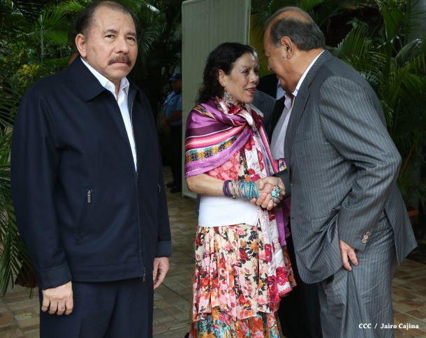Presidente Daniel y Compañera Rosario sostienen encuentro con el empresario mexicano Carlos Slim