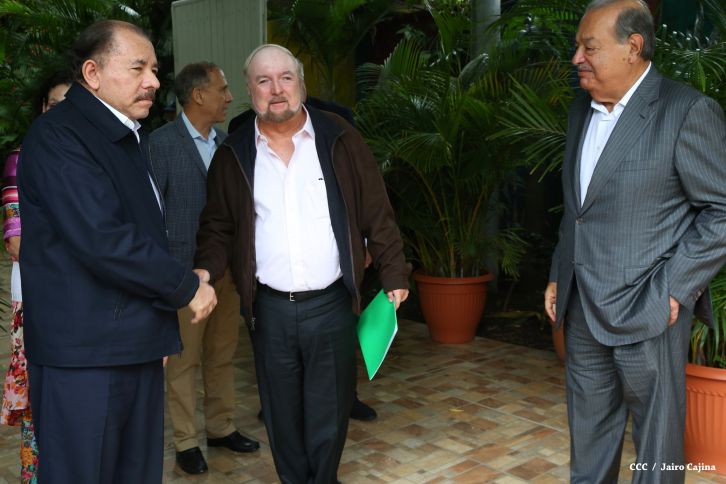 Presidente Daniel y Compañera Rosario sostienen encuentro con el empresario mexicano Carlos Slim