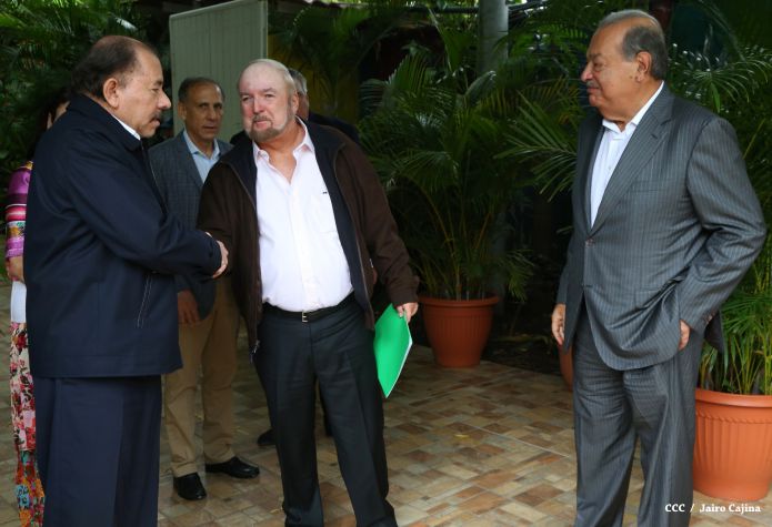 Presidente Daniel y Compañera Rosario sostienen encuentro con el empresario mexicano Carlos Slim