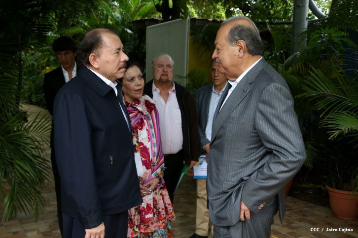 Presidente Daniel y Compañera Rosario sostienen encuentro con el empresario mexicano Carlos Slim