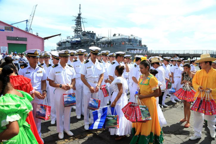 Recibe Nicaragua visita de buques-escuela de las fuerzas de autodefensa de Japón