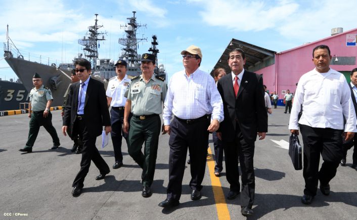 Recibe Nicaragua visita de buques-escuela de las fuerzas de autodefensa de Japón