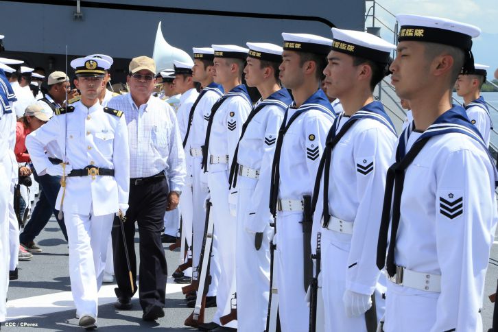 Recibe Nicaragua visita de buques-escuela de las fuerzas de autodefensa de Japón