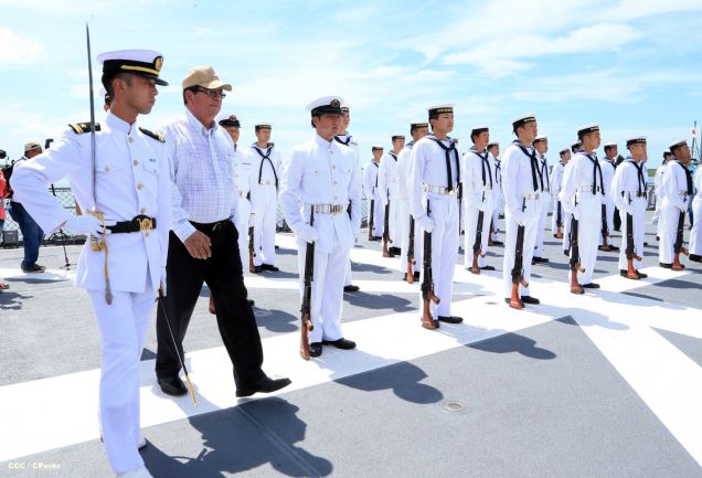 Recibe Nicaragua visita de buques-escuela de las fuerzas de autodefensa de Japón