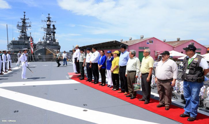 Recibe Nicaragua visita de buques-escuela de las fuerzas de autodefensa de Japón