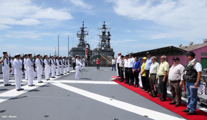 Recibe Nicaragua visita de buques-escuela de las fuerzas de autodefensa de Japón