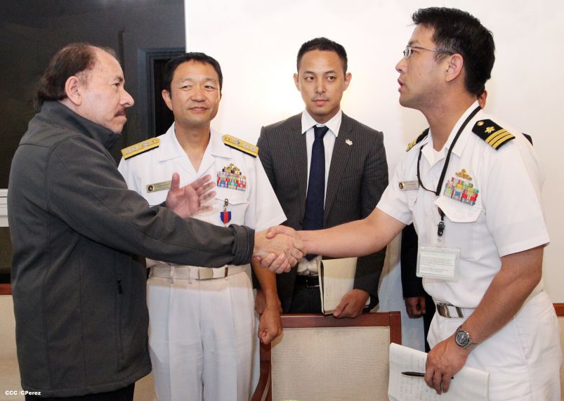 Presidente Daniel se reúne con miembros de la Fuerza Marítima de Autodefensa de Japón