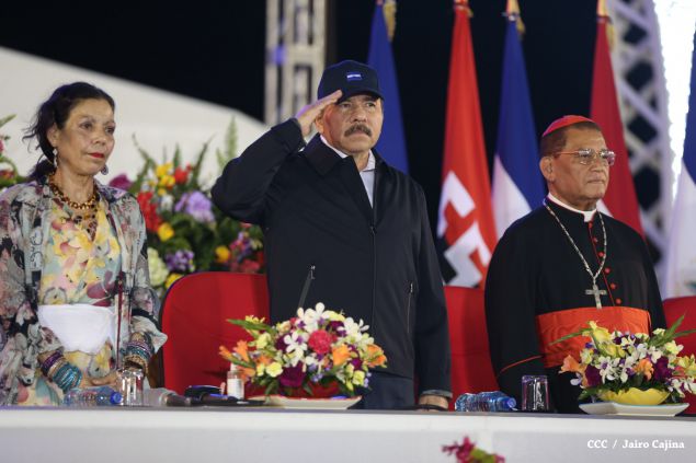 Presidente Daniel y Compañera Rosario presiden celebración del 36 Aniversario del MIGOB