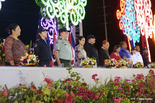 Presidente Daniel y Compañera Rosario presiden celebración del 36 Aniversario del MIGOB