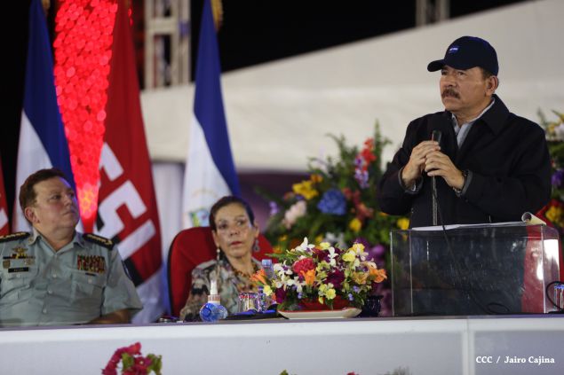 Presidente Daniel y Compañera Rosario presiden celebración del 36 Aniversario del MIGOB