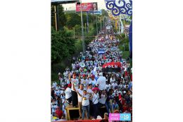 Caminata Trabajo y Paz... Unida, Nicaragua Triunfa!