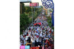 Caminata Trabajo y Paz... Unida, Nicaragua Triunfa!