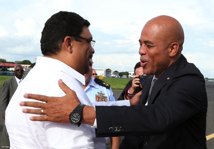 Presidente Martelly arriba a Nicaragua para participar en Cumbre de Petrocaribe