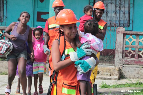 Simulacro protector ante huracanes en la Costa Caribe