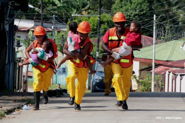 Simulacro protector ante huracanes en la Costa Caribe
