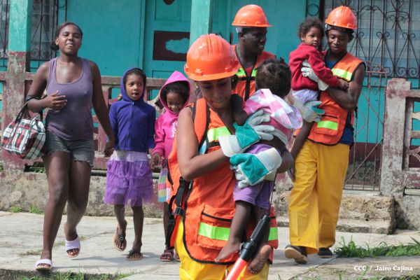 Simulacro protector ante huracanes en la Costa Caribe