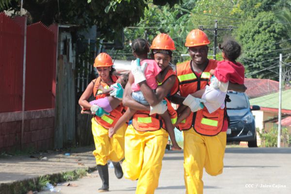 Simulacro protector ante huracanes en la Costa Caribe