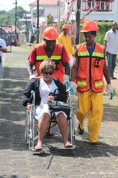 Simulacro protector ante huracanes en la Costa Caribe