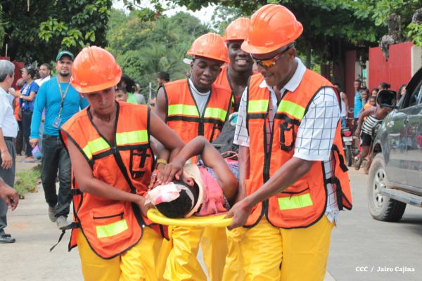 Simulacro protector ante huracanes en la Costa Caribe