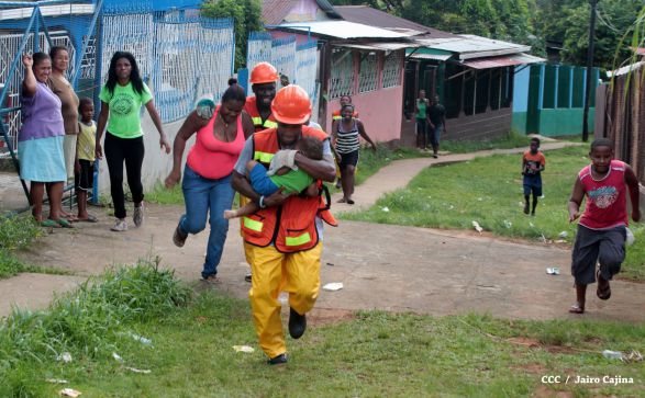 Simulacro protector ante huracanes en la Costa Caribe