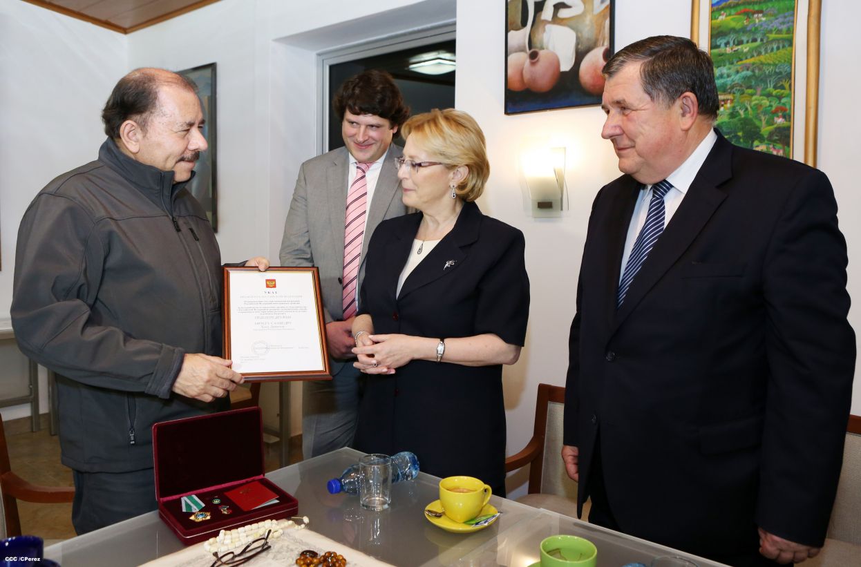 Presidente Daniel se reúne con delegación Rusa encabezada por Ministra de Salud Veronika Skvortsova