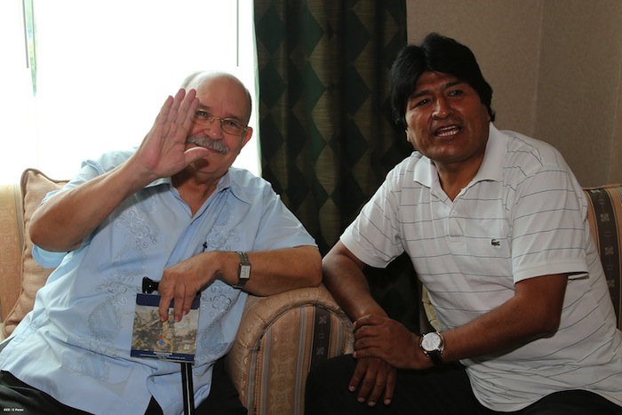 Presidente Evo Morales se reúne con el Padre Miguel D´Escoto