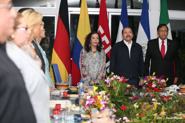 Daniel y Rosario reciben cartas credenciales de nuevos embajadores de Colombia, El Salvador, Italia y Alemania