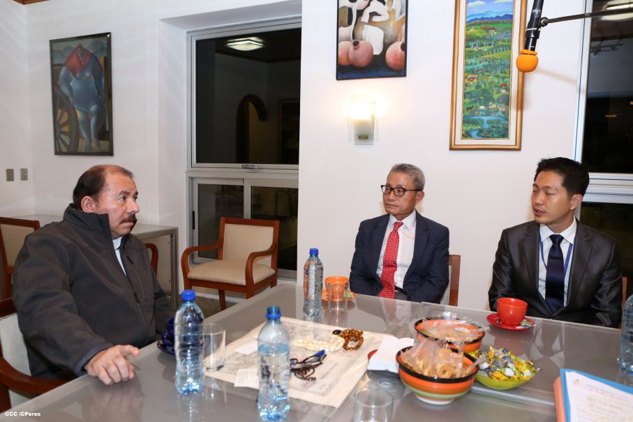 Presidente Daniel se reúne con el presidente del grupo empresarial coreano Sae-A Tecnotex S.A.