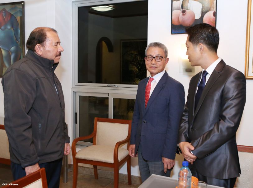 Presidente Daniel se reúne con el presidente del grupo empresarial coreano Sae-A Tecnotex S.A.