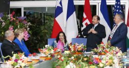 Daniel y Rosario reciben cartas credenciales de embajadores de Chile, Francia, EEUU y Palestina