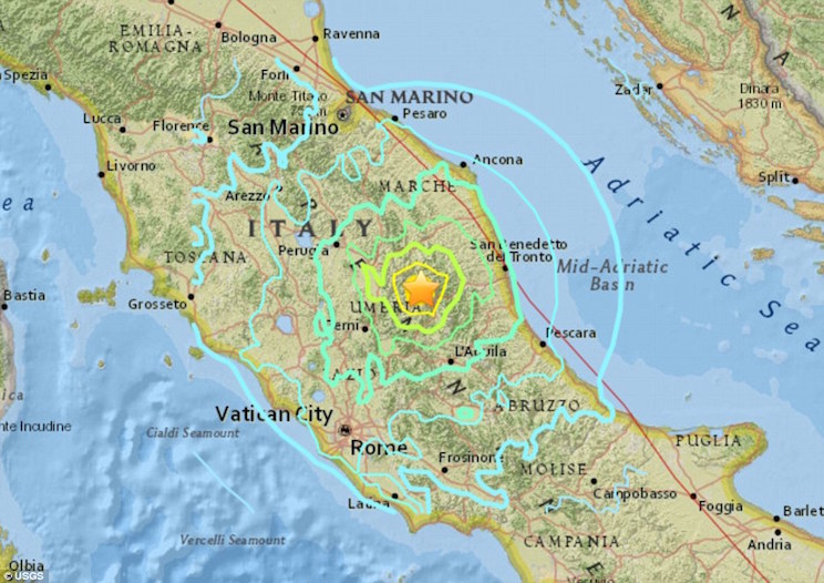 Terremoto en Italia