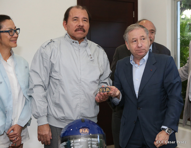 Presidente Daniel se re&uacute;ne con el presidente de la Federaci&oacute;n Internacional de Automovilismo