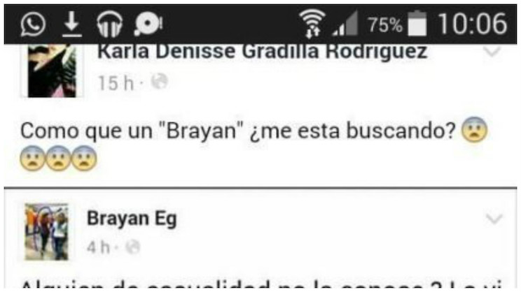 Rechazado en Facebook