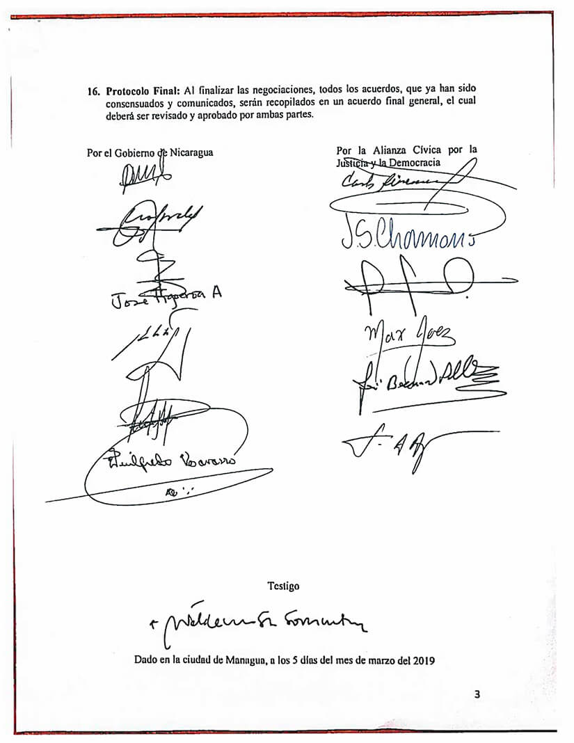 hoja de ruta aprobada en el encuentro por el entendimiento y la paz