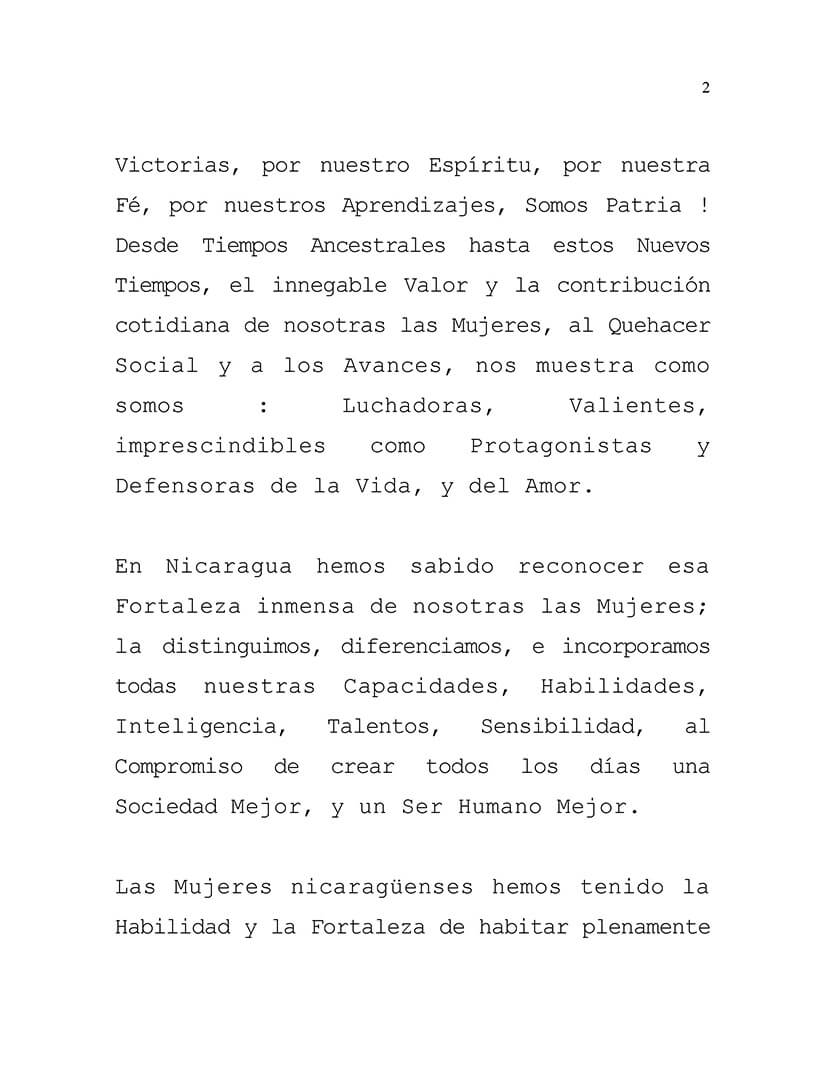 mujeres nicarag&uuml;enses fuerza de victorias