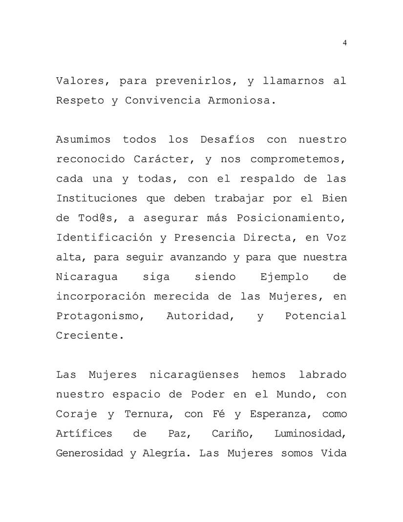 mujeres nicarag&uuml;enses fuerza de victorias