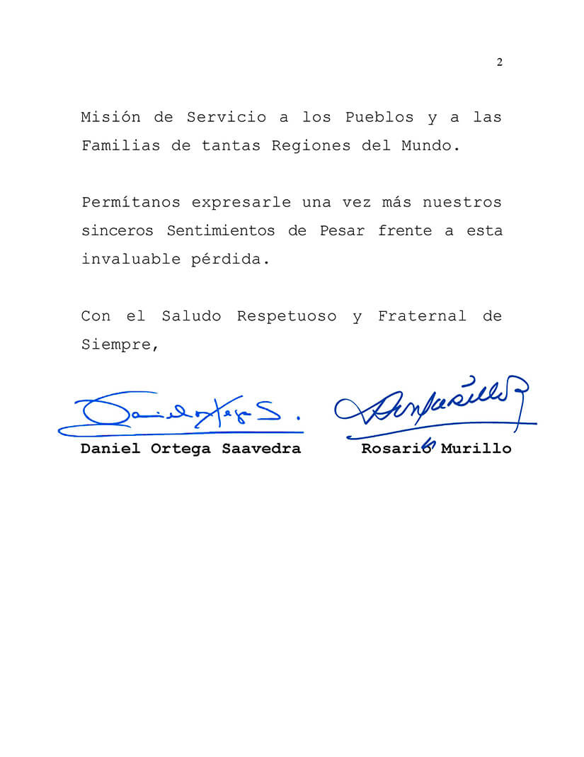 mensaje de solidaridad al secretario general de la Onu