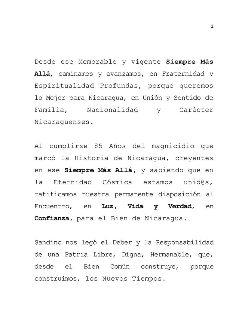 sandino siempre m&aacute;s all&aacute;