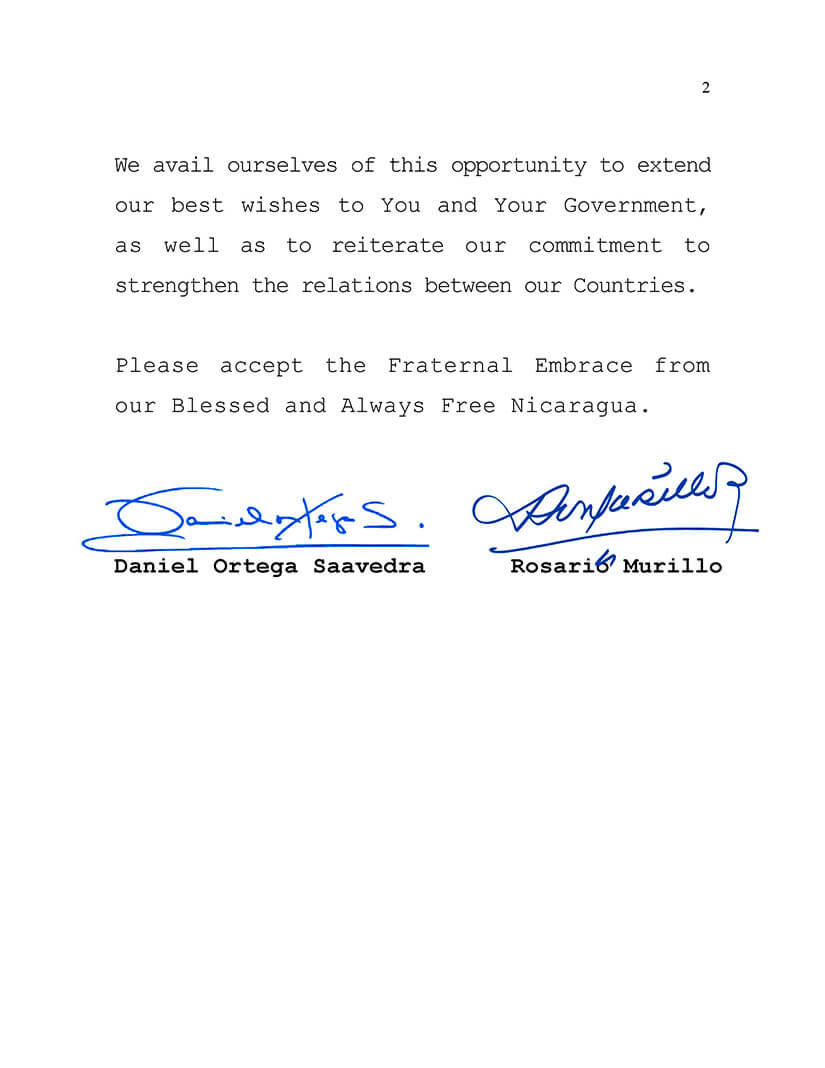 gobierno de nicaragua saluda victoria del partido alianza por la republica de senegal
