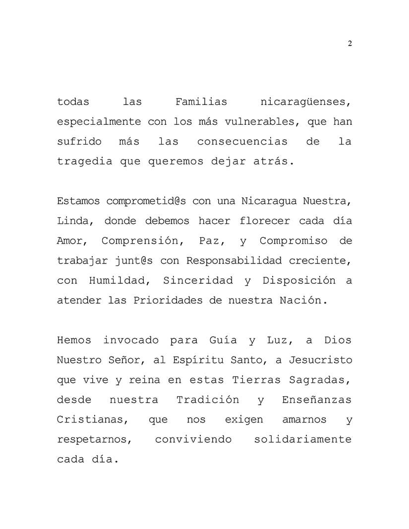 queremos lo mejor para nicaragua