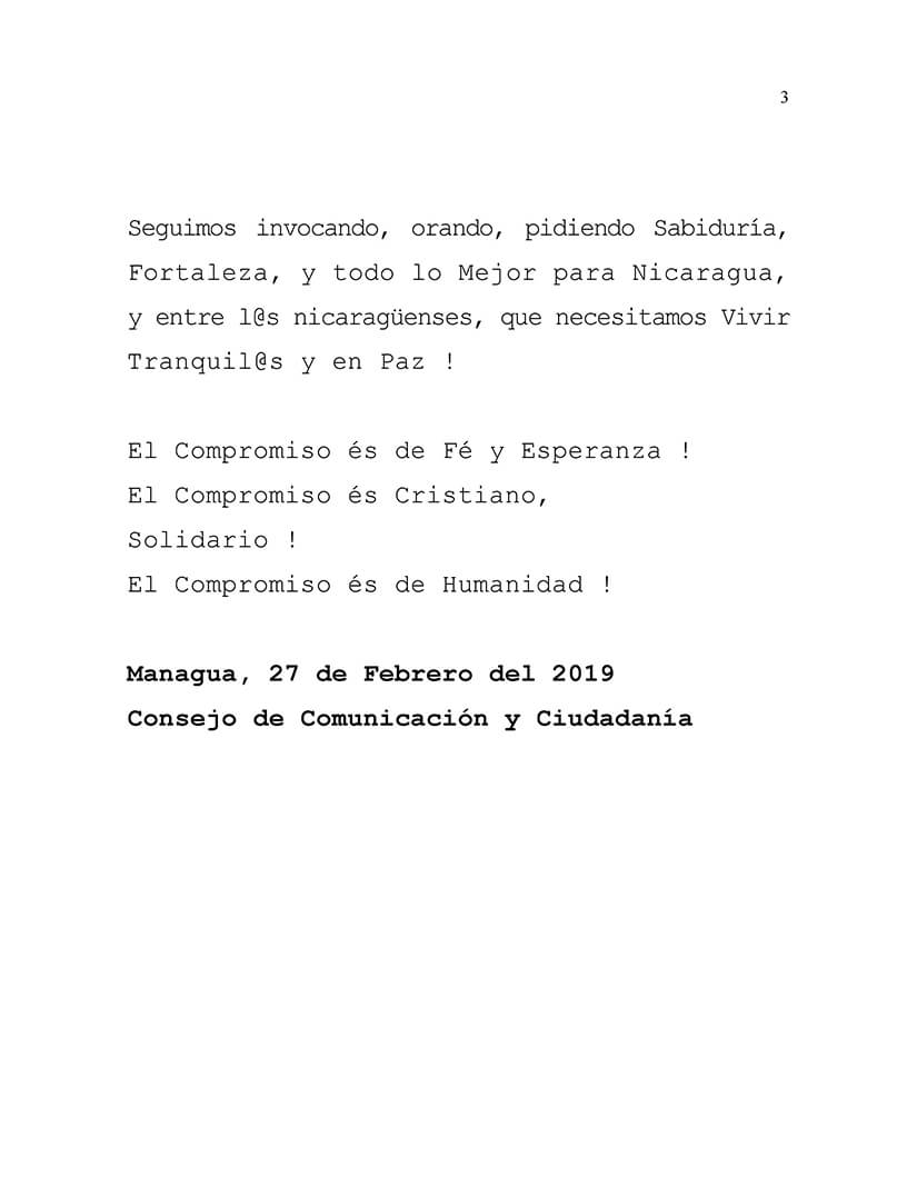 queremos lo mejor para nicaragua