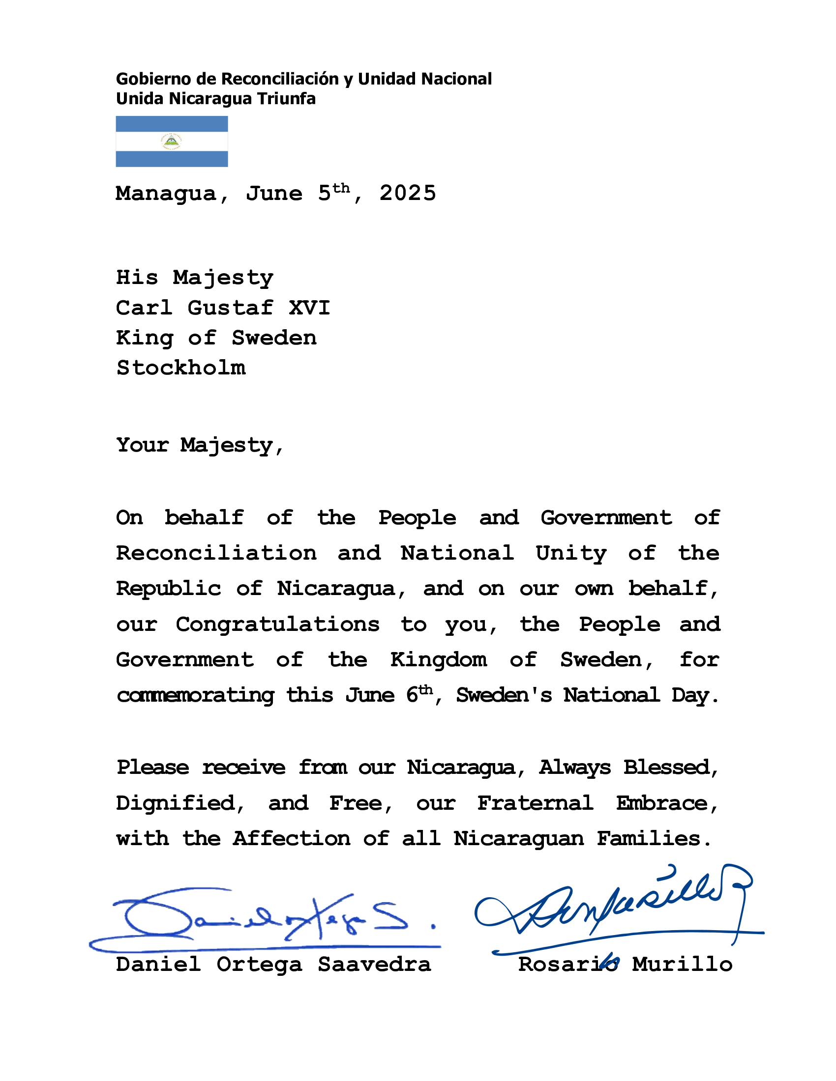 MENSAJE-AL-REY-DE-SUECIA-_ENG_-31-MAYO-2025